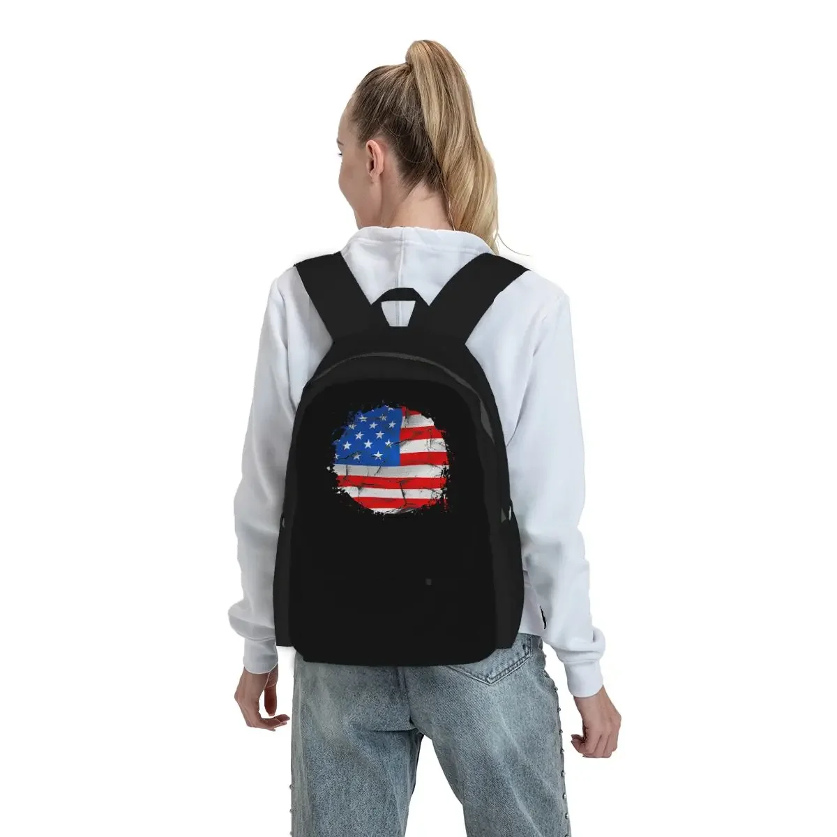 Women Bags Usa - USA America American Flag Backpack Boys