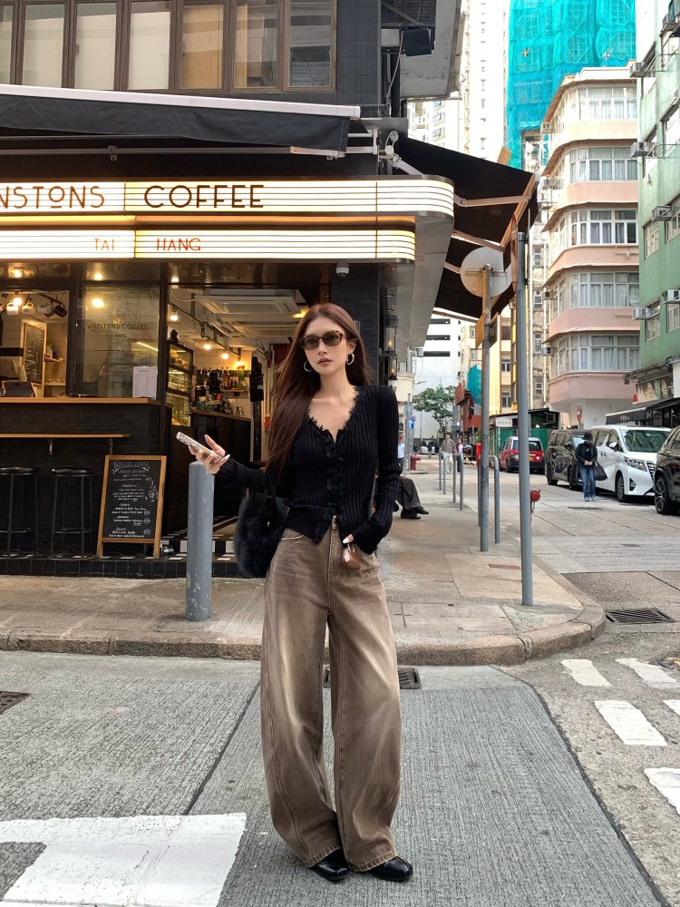 Women Bags Jeans - 【FANGTING】 Women Spring Vintage Casual Jeans