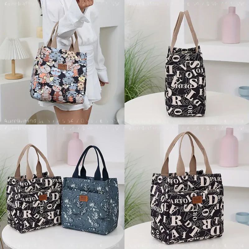Women'S Work Bags Designer - Thickened Nylon Handbag with Zipper Semi-Closed