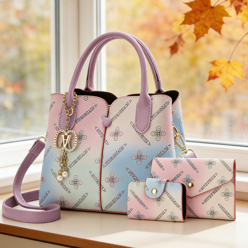 Women Bags Gift - Gradient Women's Three-piece Set Bag, Women's