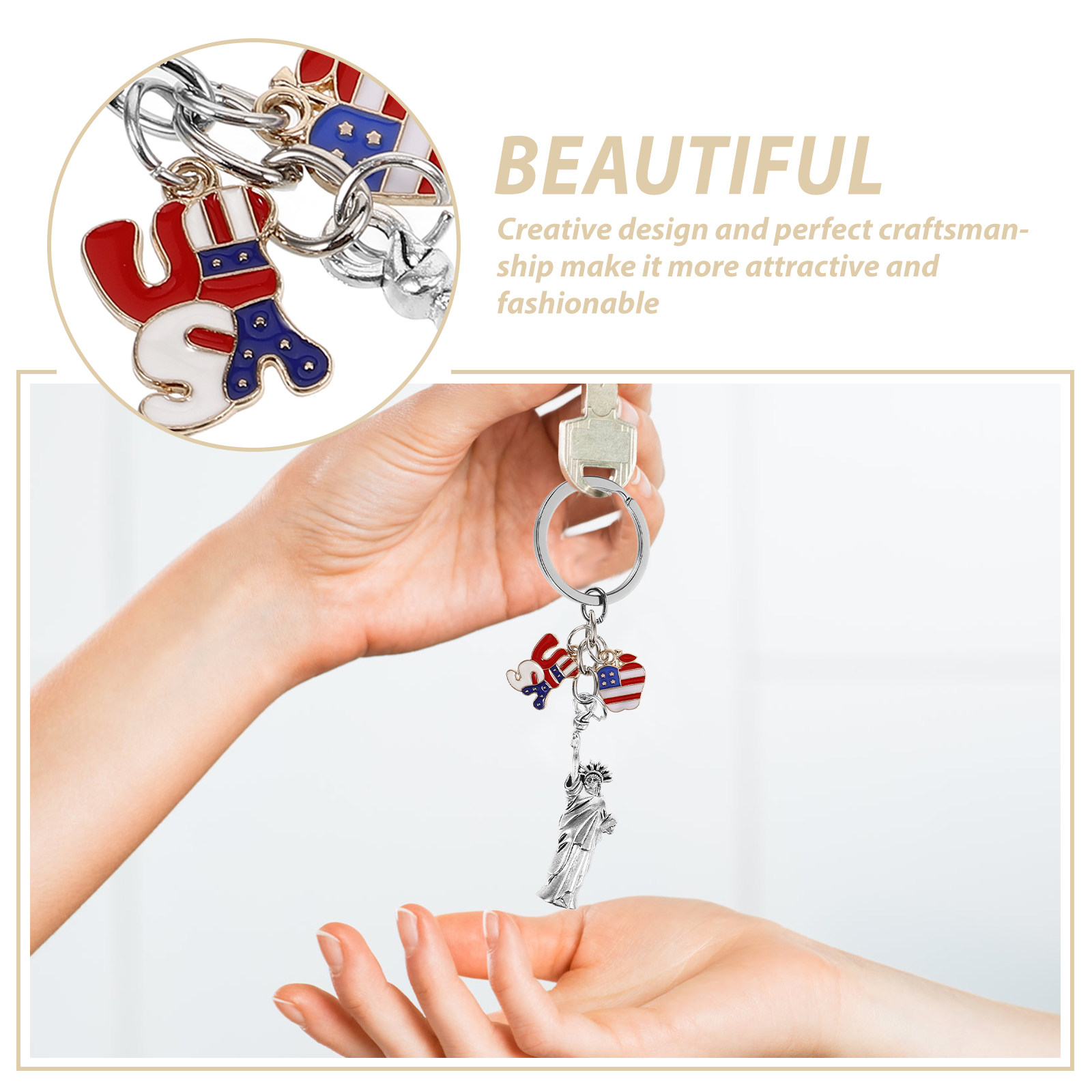 Usa Keychain Pendant Decor for - Women Bags Usa review and price