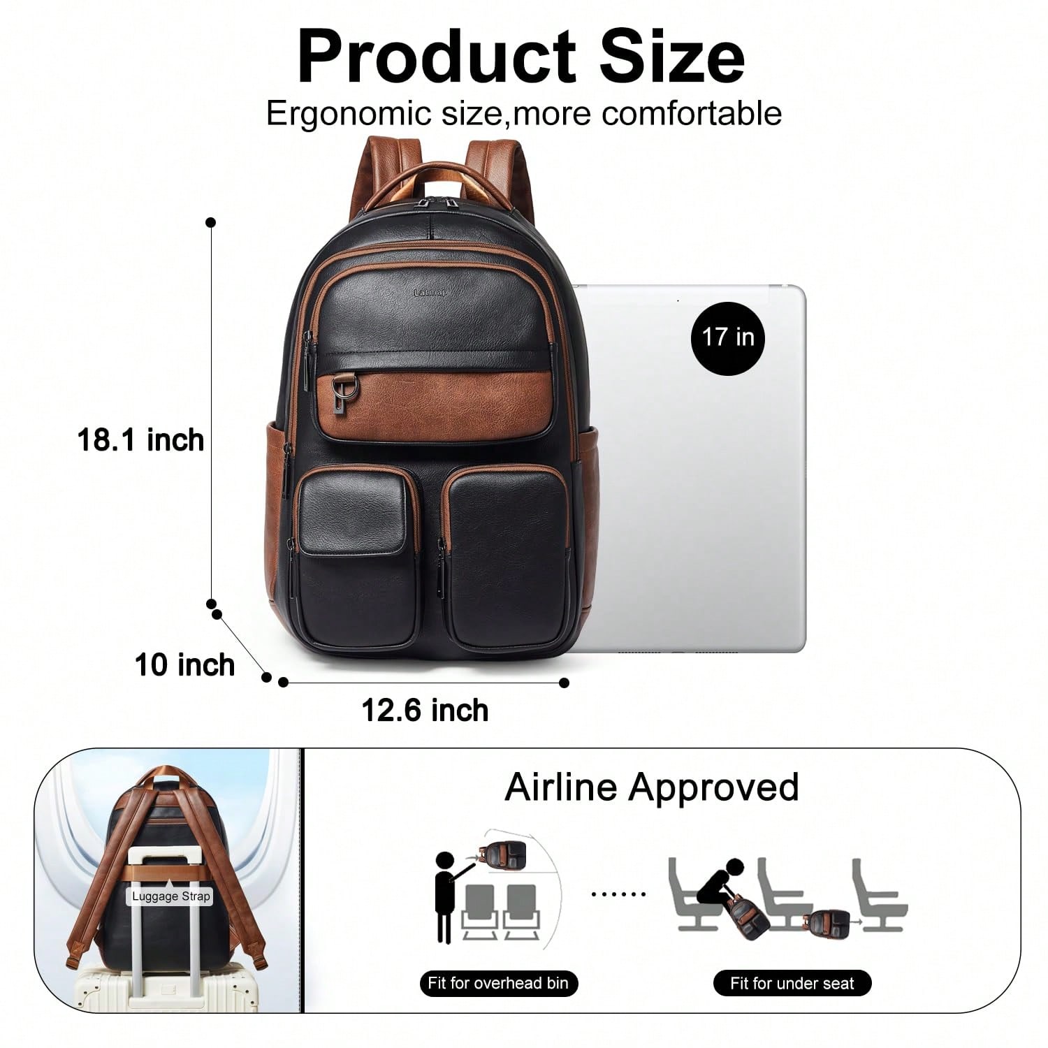 LATMAP Vegan Leather Backpack  - Women'S Work Bags Designer review and price