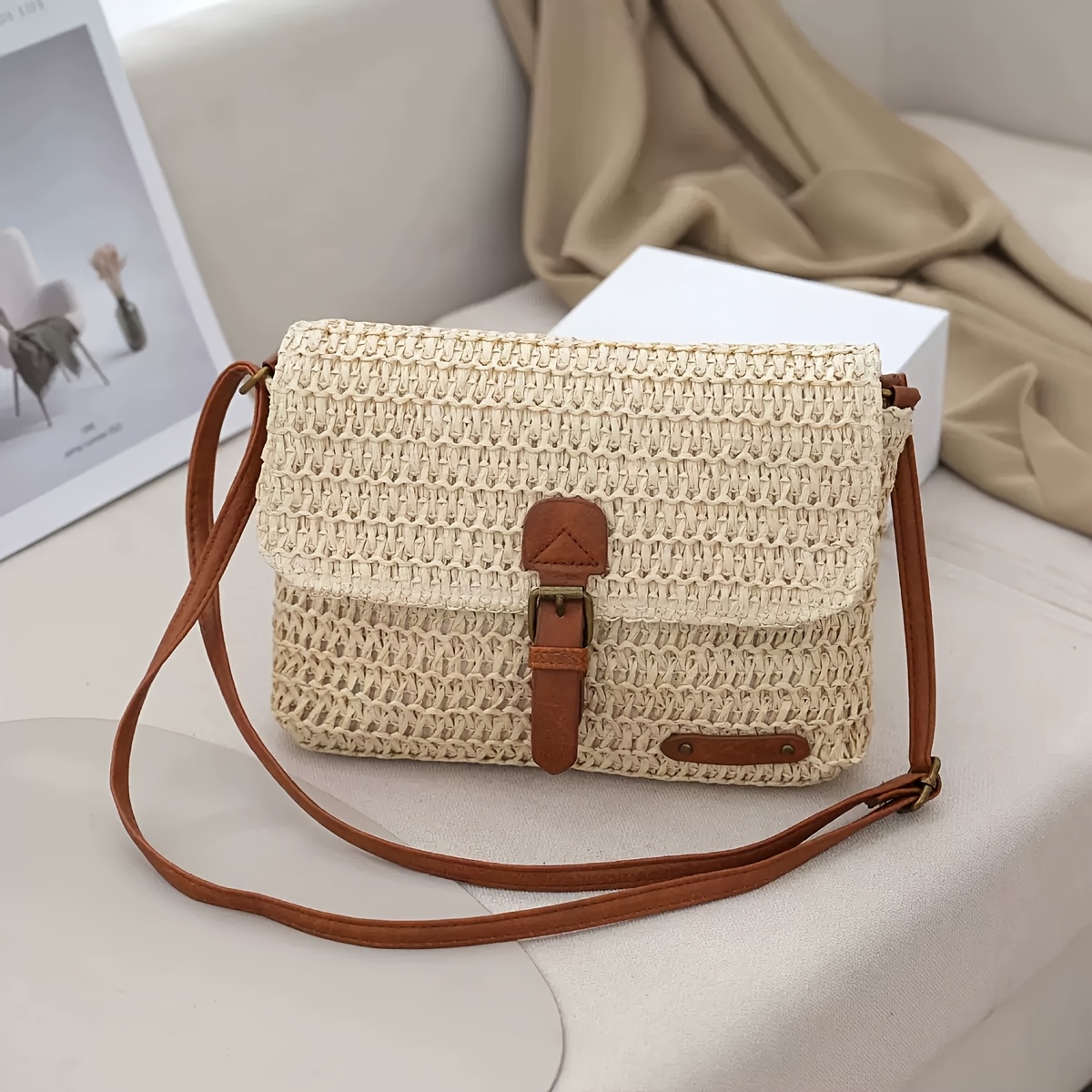 Vintage Vacation-style Woven S - Woven Straw Bag review and price