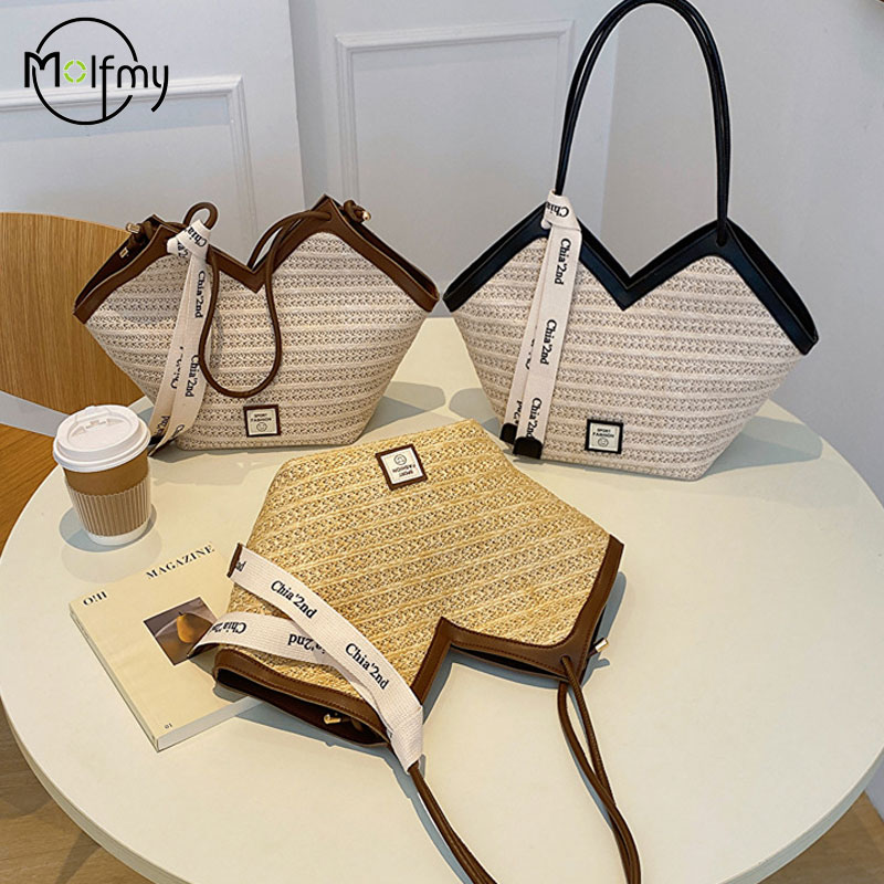 Ladies Beach Bag Vintage Handm - Woven Straw Bag review and price
