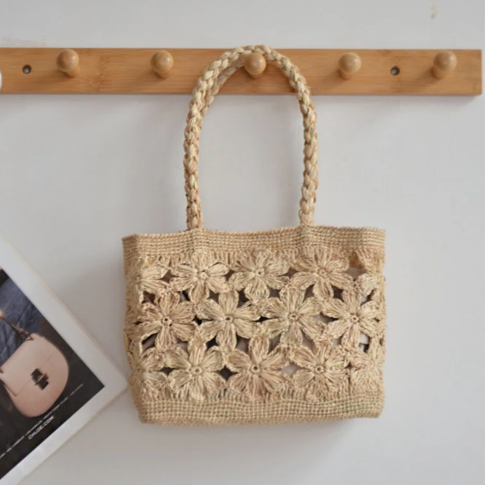Bohemian Flower Straw Bag Tote - Woven Straw Bag review and price