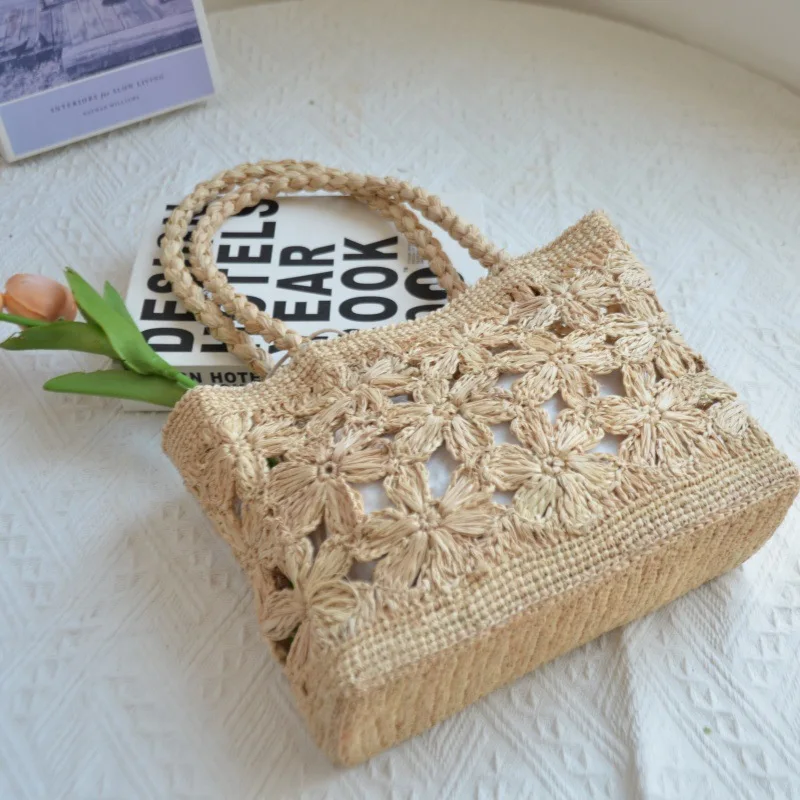 Bohemian Flower Straw Bag Tote - Woven Straw Bag review and price