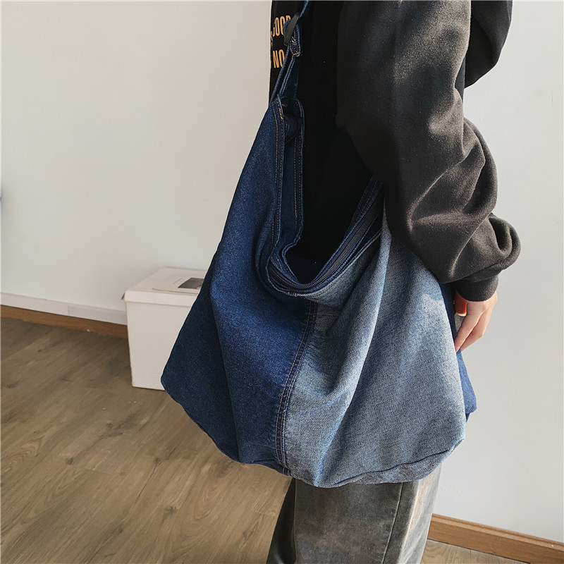 Casual Patchwork Denim Tote Ba - Women Bags Jeans review and price