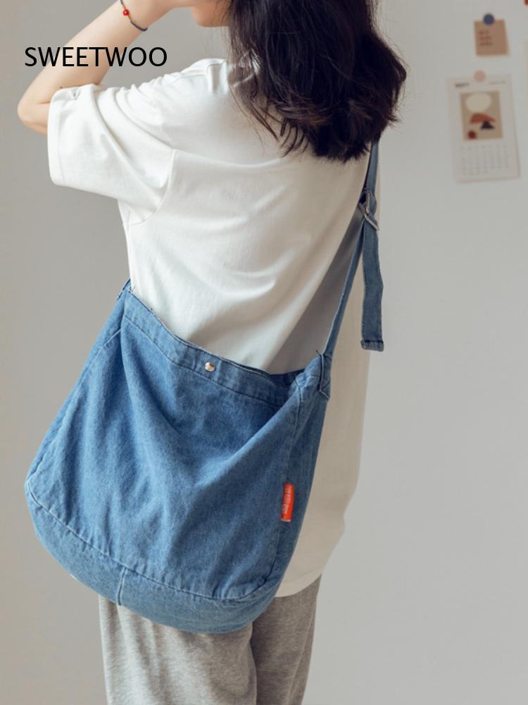 Casual Washed Denim Crossbody  - Women Bags Jeans review and price