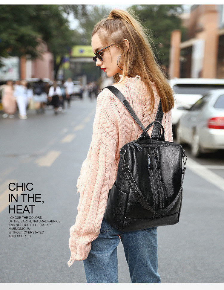Women Soft Leather Backpack Sc - Women Bags Medium Size review and price
