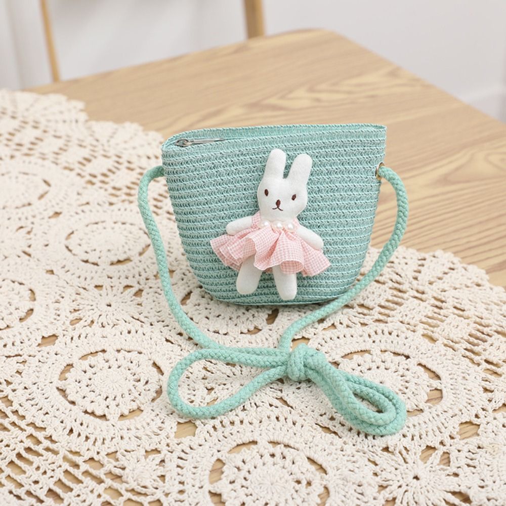 Cute Cartoon Bunny Mini Straw  - Woven Straw Bag review and price
