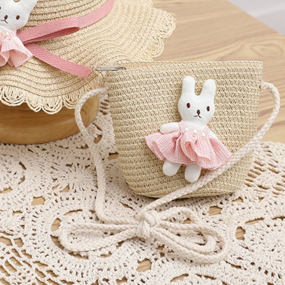 Cute Cartoon Bunny Mini Straw  - Woven Straw Bag review and price