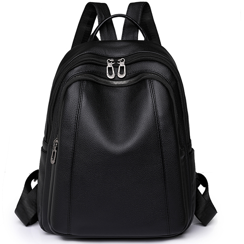 High Quality Leather Backpack  - Women Bags Medium Size review and price