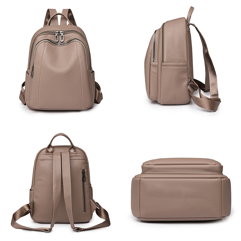 High Quality Leather Backpack  - Women Bags Medium Size review and price