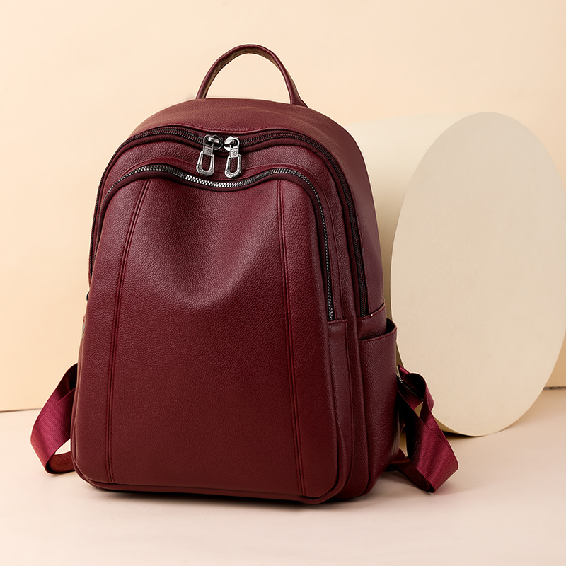 High Quality Leather Backpack  - Women Bags Medium Size review and price