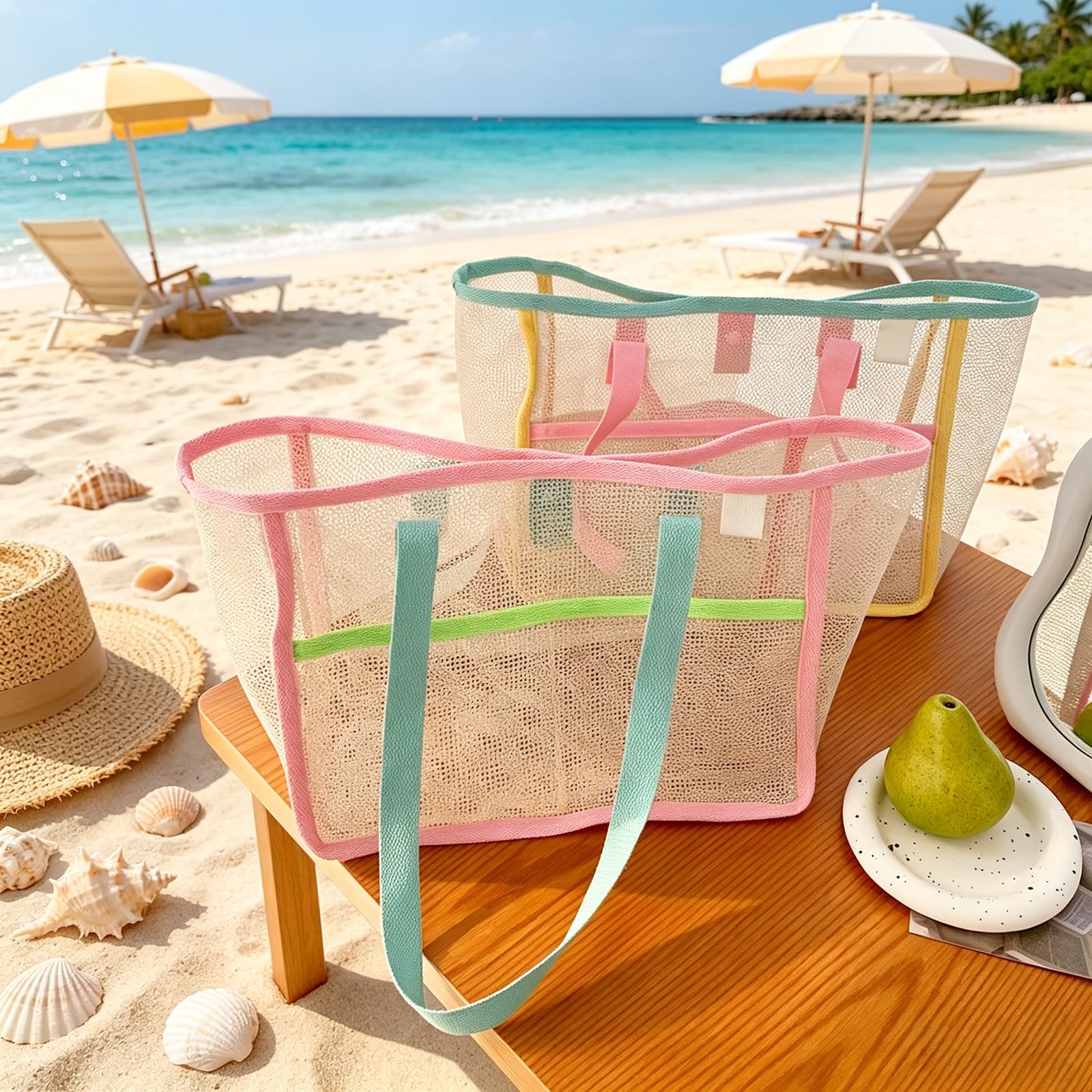 Beach Bags for Women Colorful  - Women Bags Accessories review and price