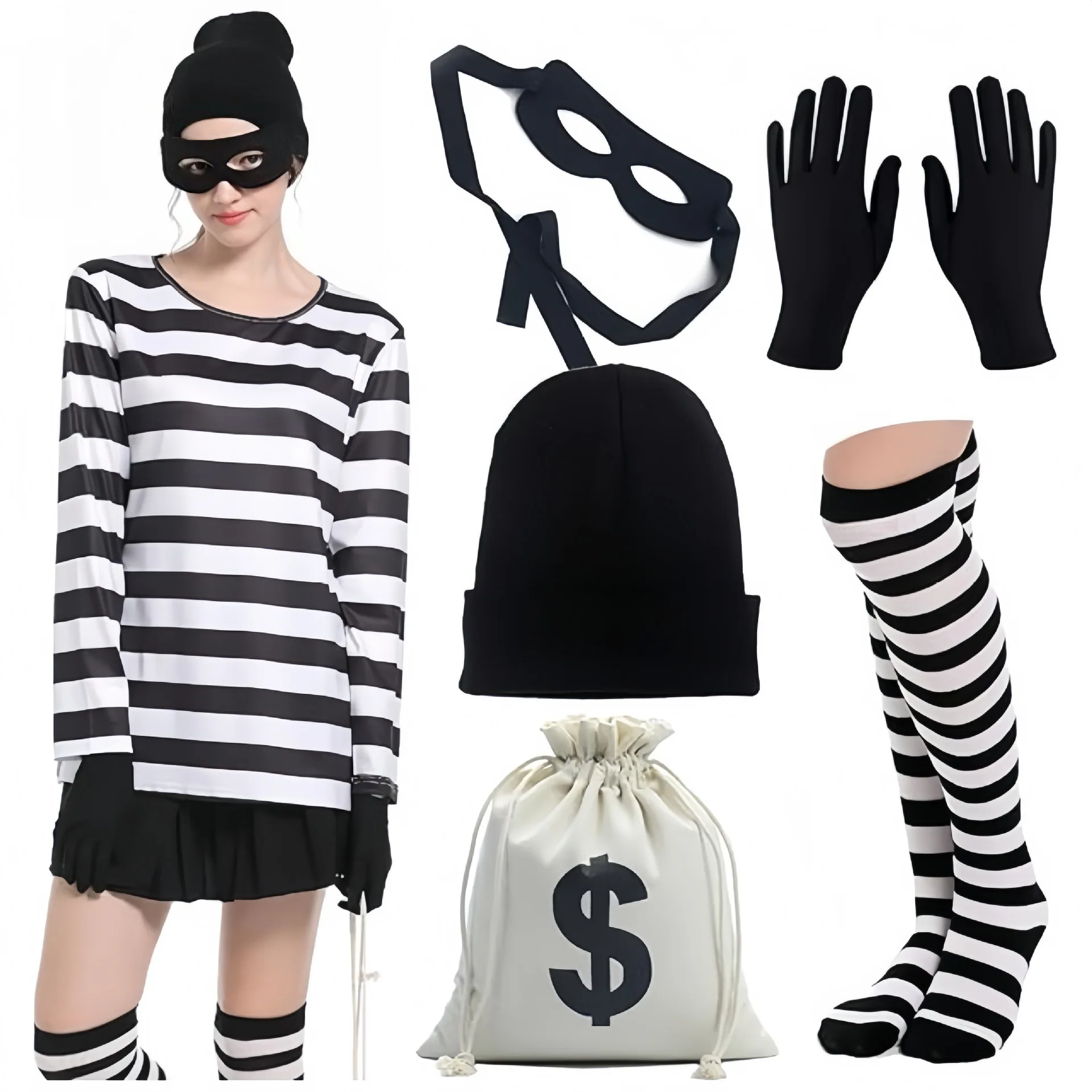 Convict Thief Cosplay Costume  - Women Bags Europe review and price