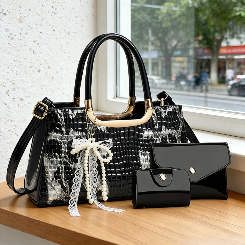 Women's Handbag Set, Crocodile - Women Bags Gift review and price