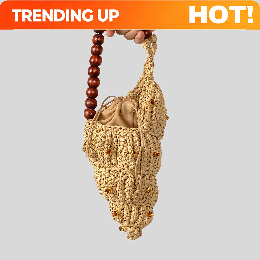 Creative Diamonds Conch Design - Woven Straw Bag review and price